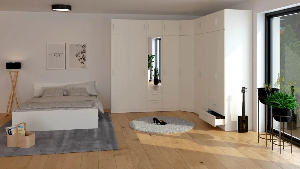 Szekrény, fehér, INVITA Typ 2