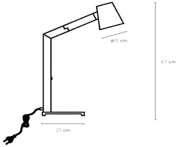 Lucide 20610/01/30 - Asztali lámpa MIZUKO 1xE14/40W/230V