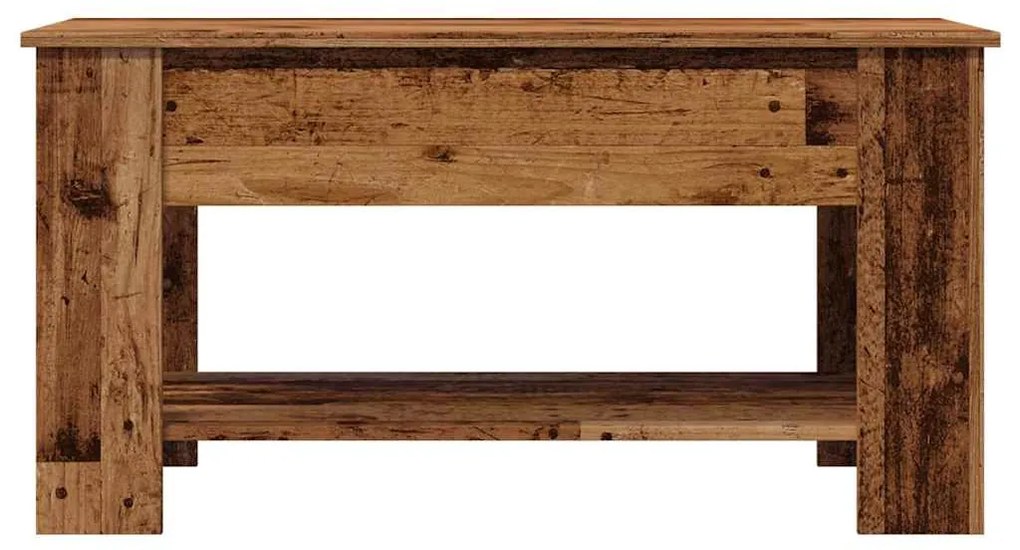 dohányzóasztal Régi fa 101x49x52 cm Gépelt fa