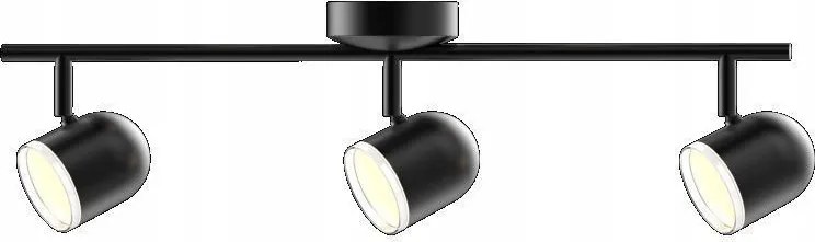 Rawi 3 fekete, mozgatható fali-mennyezeti lámpa 318367