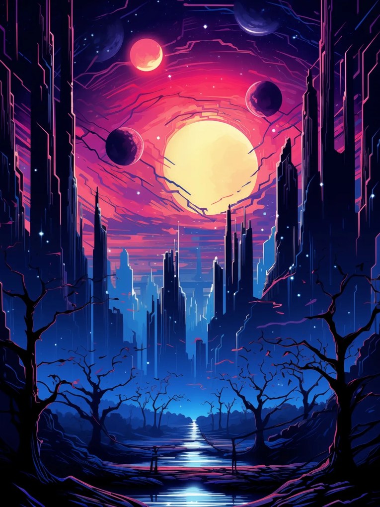 Poszter 75x100cm Csillagváros