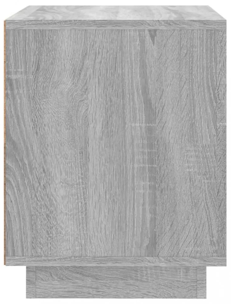 2 db szürke sonoma színű szerelt fa éjjeliszekrény 44x35x45 cm