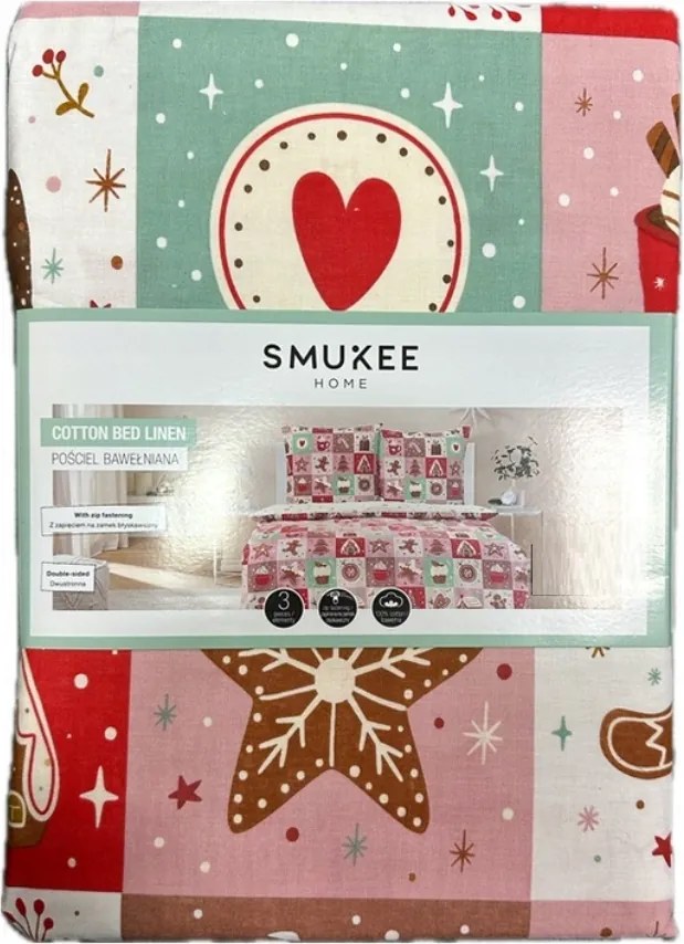 Smukee Karácsonyi Pamut Ágyneműhuzat Szett 160×200 cm 2× 70×80 cm