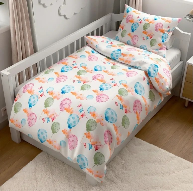 Krepp ágyneműhuzat kiságyba Renforcé BALUNEA fehér Ágyneműhuzat mérete: 45 x 65 cm | 90 x 140 cm