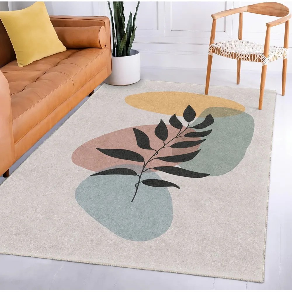 Krémszínű mosható szőnyeg 160x230 cm Illustrated Autumn – Mila Home