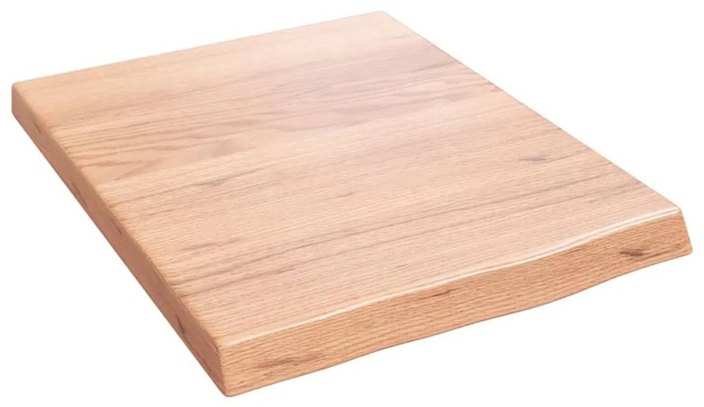 világosbarna kezelt tömör tölgyfa fali polc 40x50x(2-4) cm