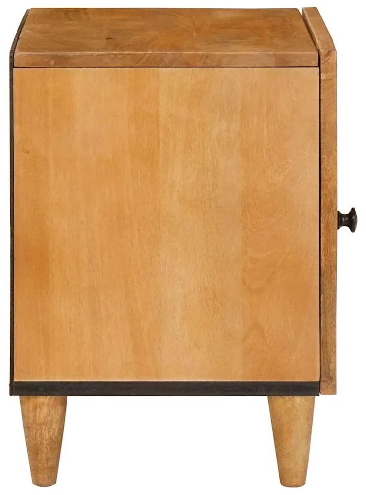 Éjjeli asztal 2 pcs Világosbarna 40 x 33 x 46 cm tömör mangófa