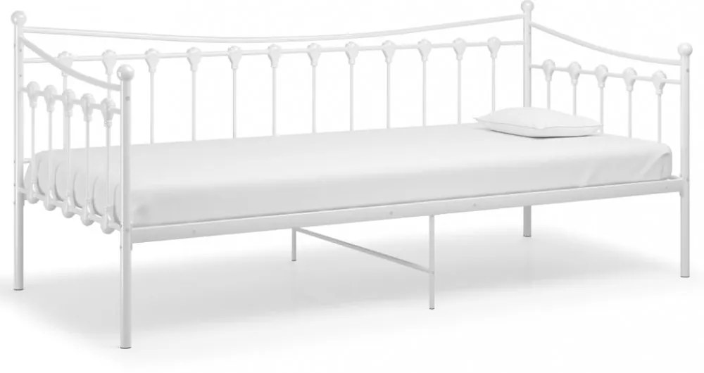 fehér fém kanapéágykeret 90 x 200 cm