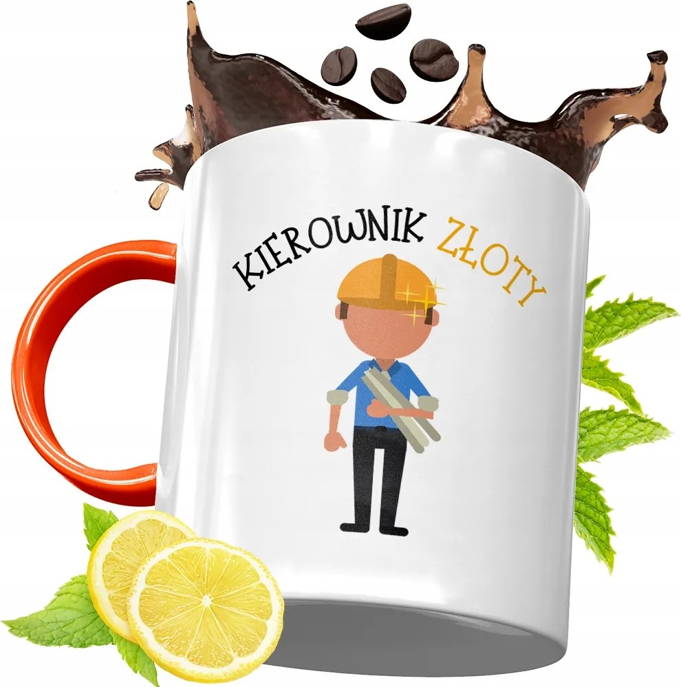 Narancssárga Bögre Építő Szakember Barkácsolónak, fényképes nyomattal