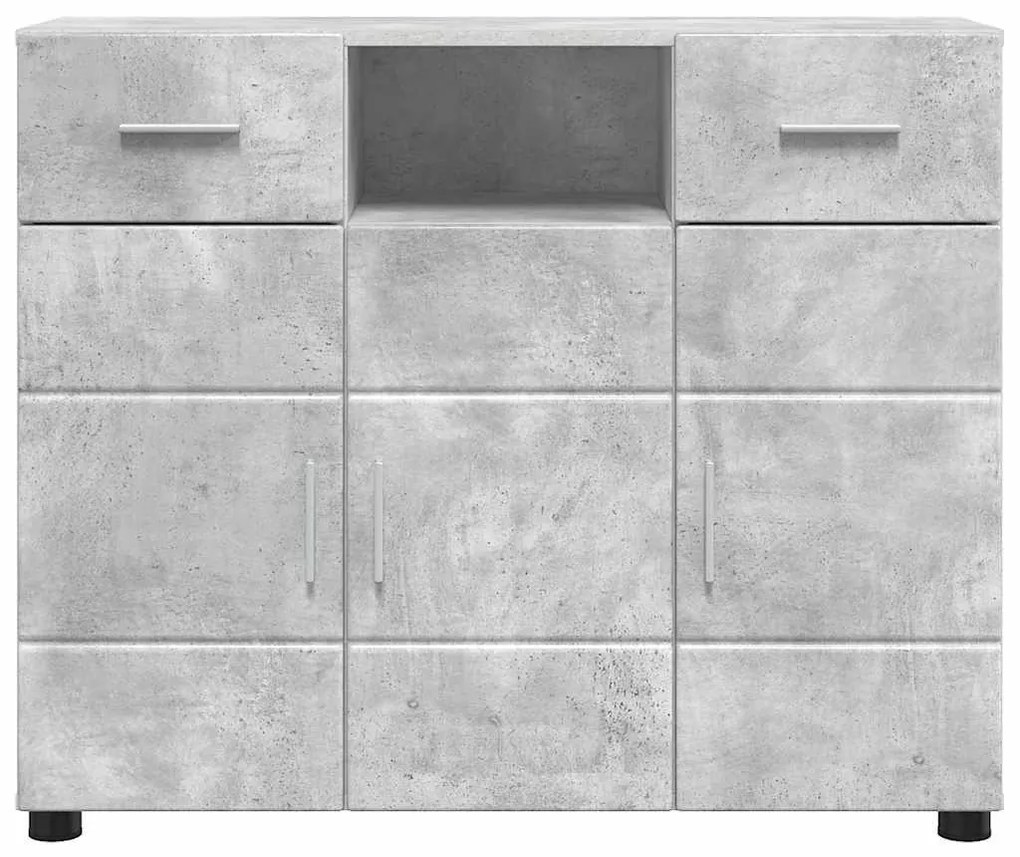 Széf fiókkal tárolóval Beton szürke 88.5 x 30.5 x 73 cm Faanyag