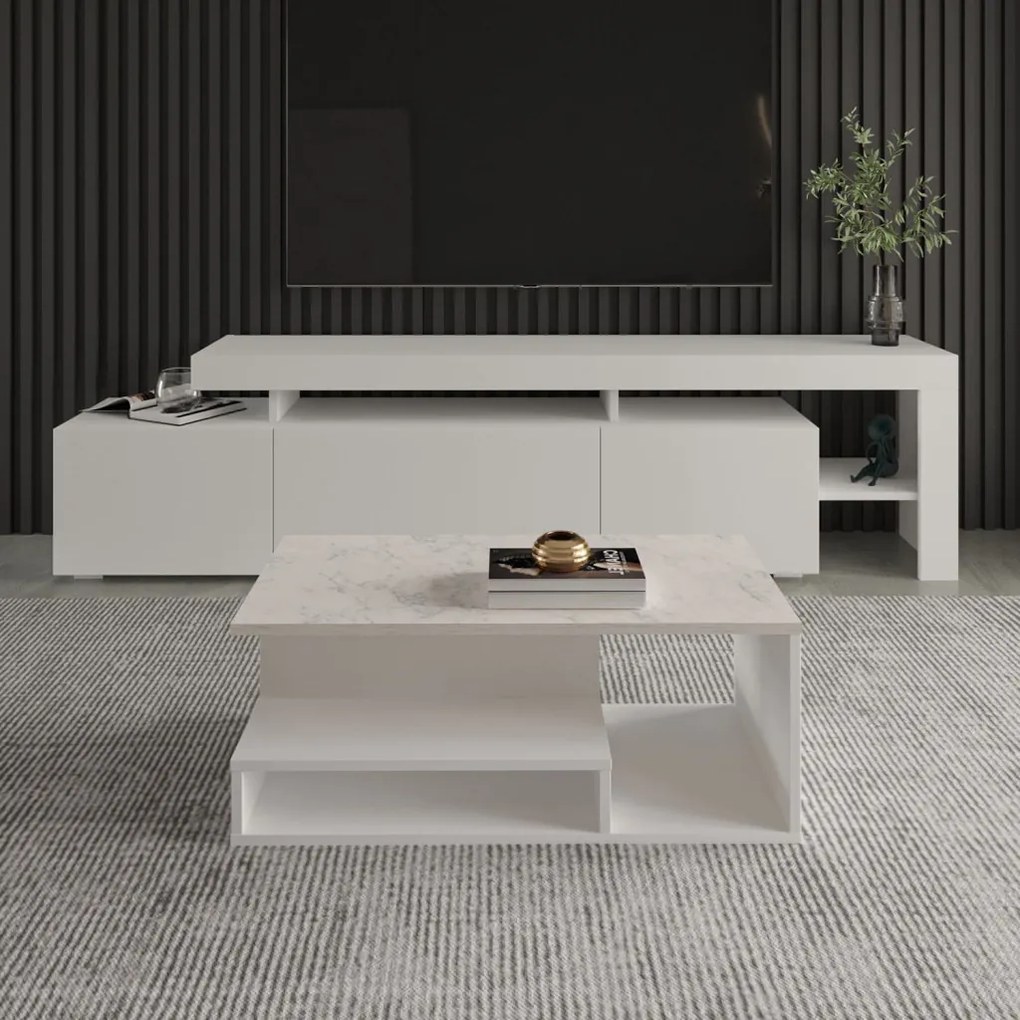 Vera Mini - White, Marble