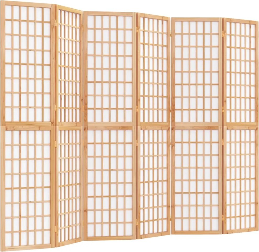 vidaXL 6-paneles japán stílusú összecsukható paraván 240 x 170 cm