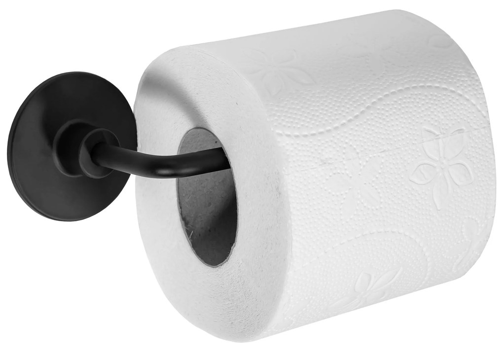 Falra szerelhető wc papír tartó Black 322203