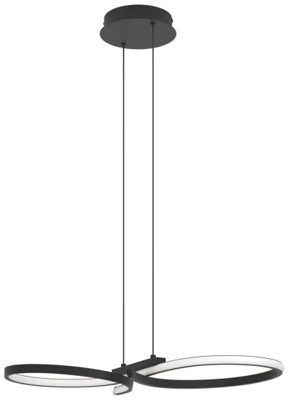 Eglo 901267 - LED Csillár zsinóron SERPINS LED/21W/230V 3000K fekete