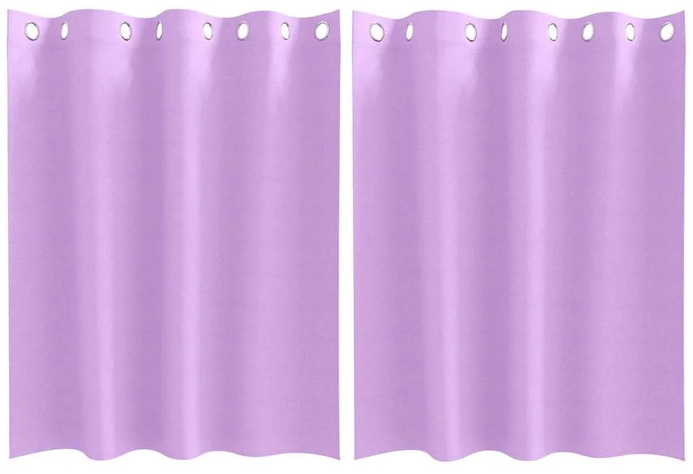 Függönyök függönyökkel 2 pcs Lila 140x140cm Poliészter