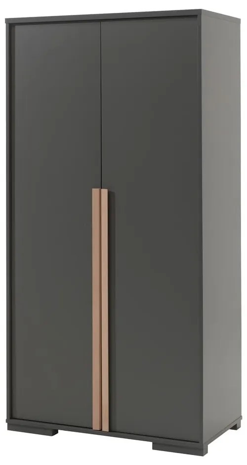 Sötétszürke gyerek ruhásszekrény 98x195 cm London – Vipack