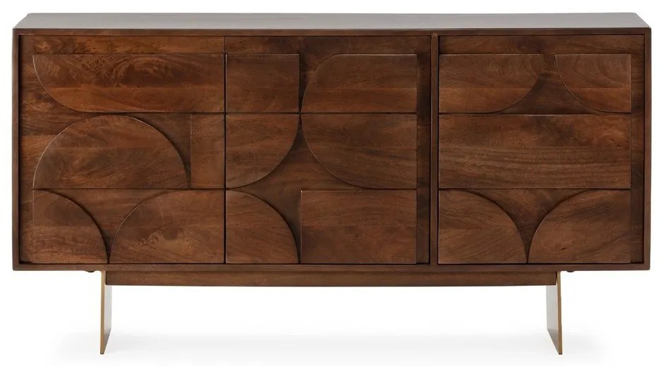 Barna mangófa komód 145x76x40 cm Trisha – MOME