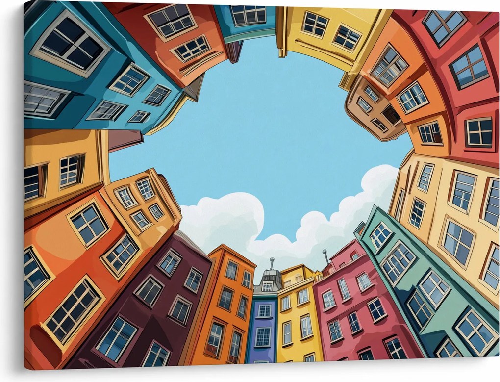 Kép - Házak között (70x50 cm)
