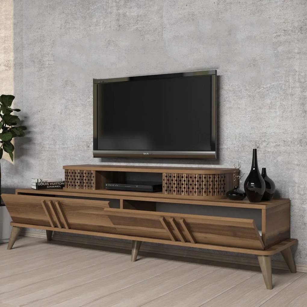 Eylul TV-állvány, dió, 168 cm