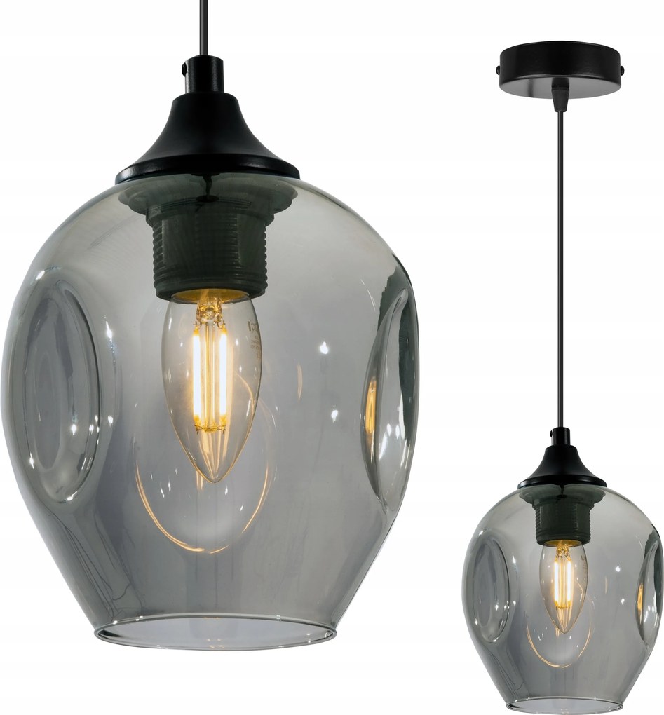 Mennyezeti Lámpa Függő Csillár Szimpla Üveg Konyhába Nappaliba Loft