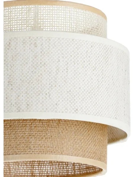 BOHO zsinóros függeszték 1xE27/60W/230V átm. 20 cm fehér/juta