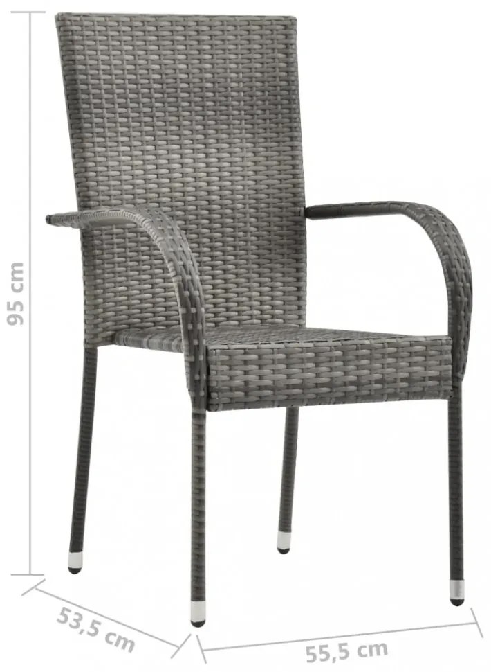 9 részes szrüke polyrattan kerti étkezőgarnitúra