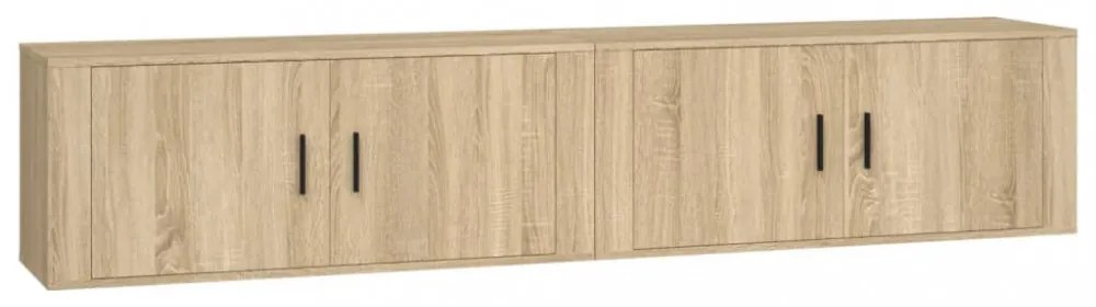 2 db sonoma tölgy színű fali TV-szekrény 100 x 34,5 x 40 cm