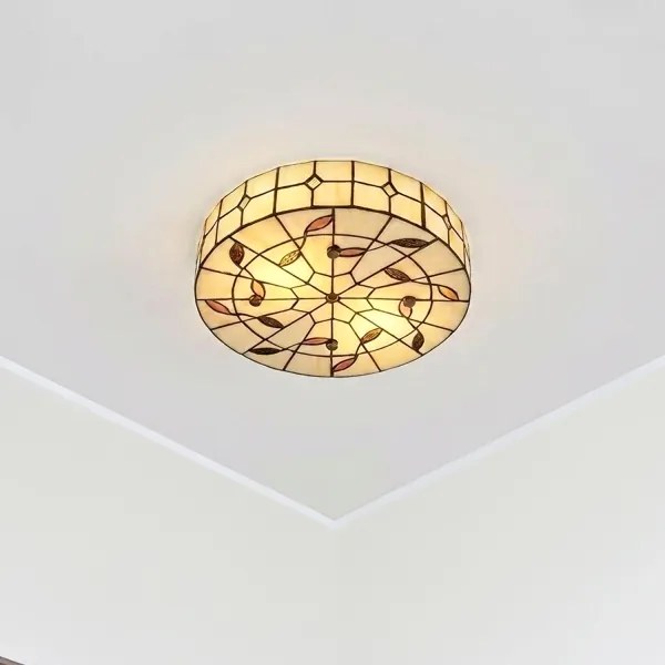 Brilagi - Tiffany vitrázs mennyezeti lámpa FOLIA 3xE27/60W/230V átm. 40 cm