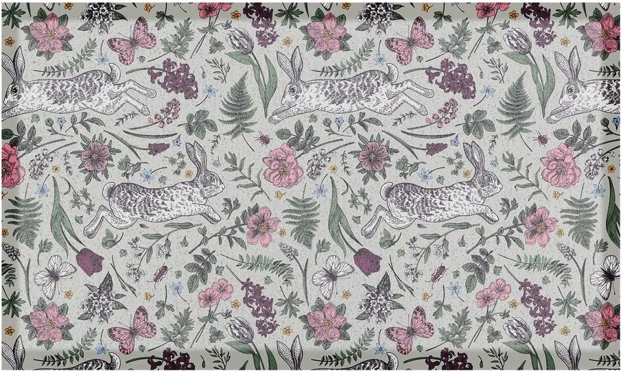 PVC lábtörlő 40x70 cm Hare Wildflowers – Artsy Doormats