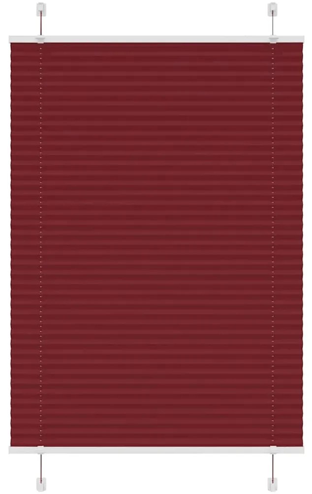 pliszírozott redőny Bordeaux piros 85x100 cm szövetszélesség