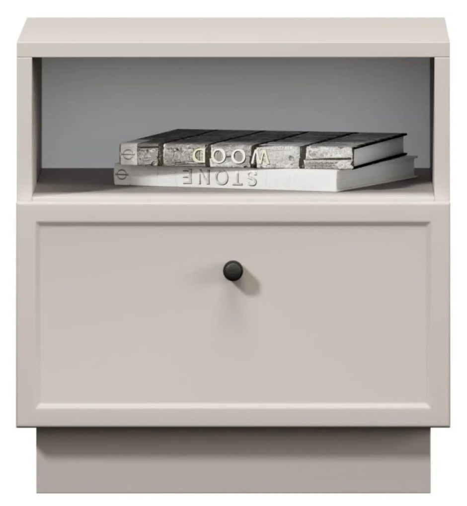 Lorini éjjeliszekrény 45 cm - kasmír / fekete fogantyú