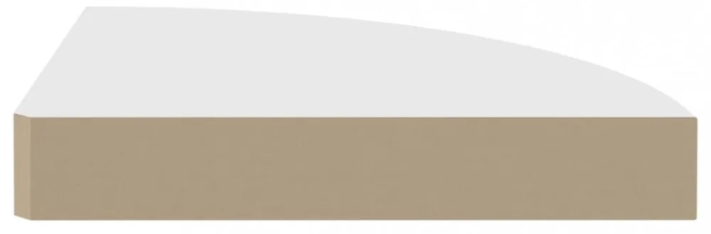 2 db fehér MDF lebegő sarokpolc 25 x 25 x 3,8 cm