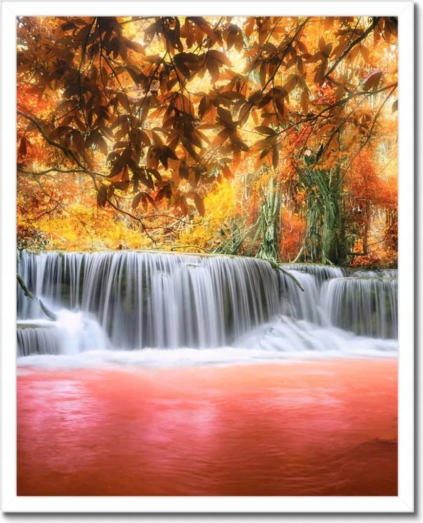 Poszterek keretben 40x50 Őszi vízesés