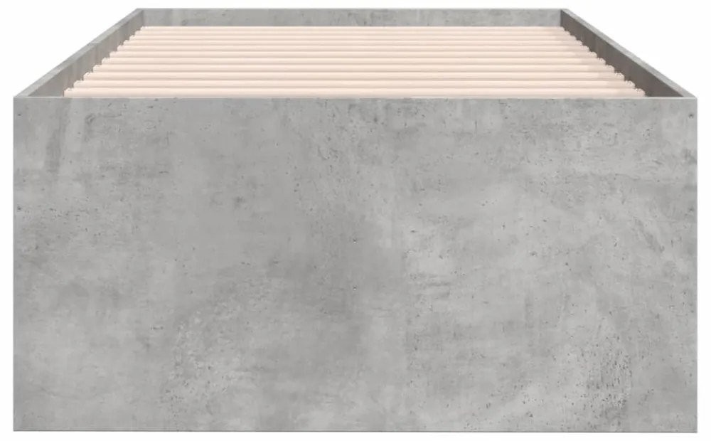 betonszürke kanapéágy fiókkal matrac nélkül 75x190 cm