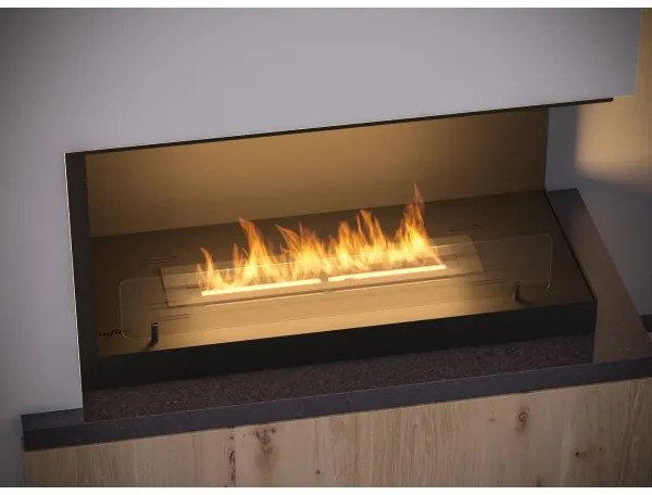 InFire - Sarok BIO kandalló 80x45 cm 3,5kW fekete