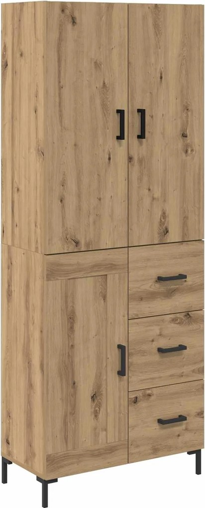 vidaXL Magasfiú fiókkal Artisan tölgy 69,5 x 34 x 180 cm Faanyag