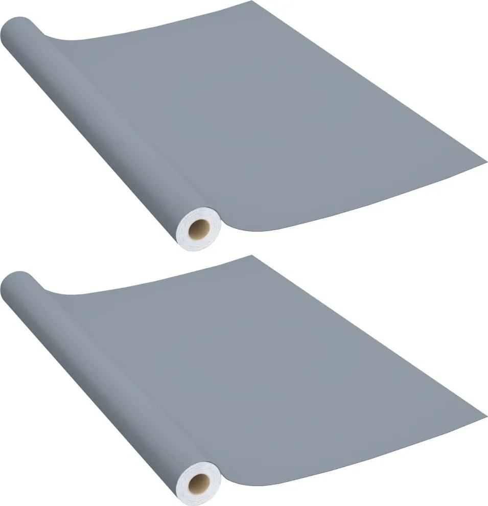 vidaXL 2 db szürke öntapadó PVC ajtófólia 500 x 90 cm