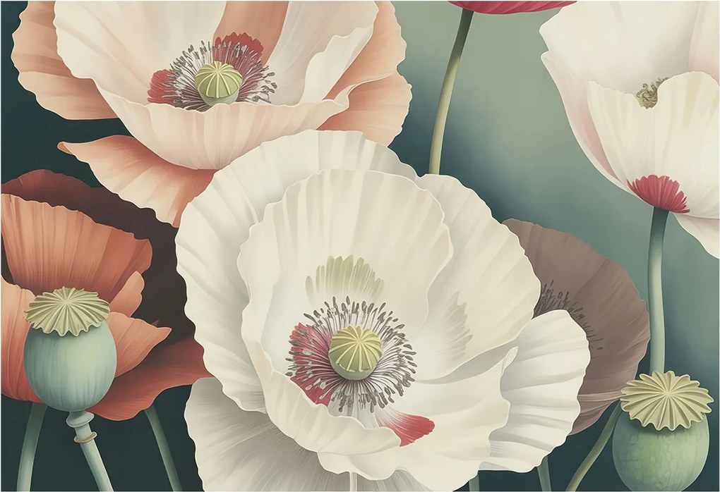 Fotótapéta Flizelin Dekoratív tapéta Virágos szépség 152x104 Ragasztó