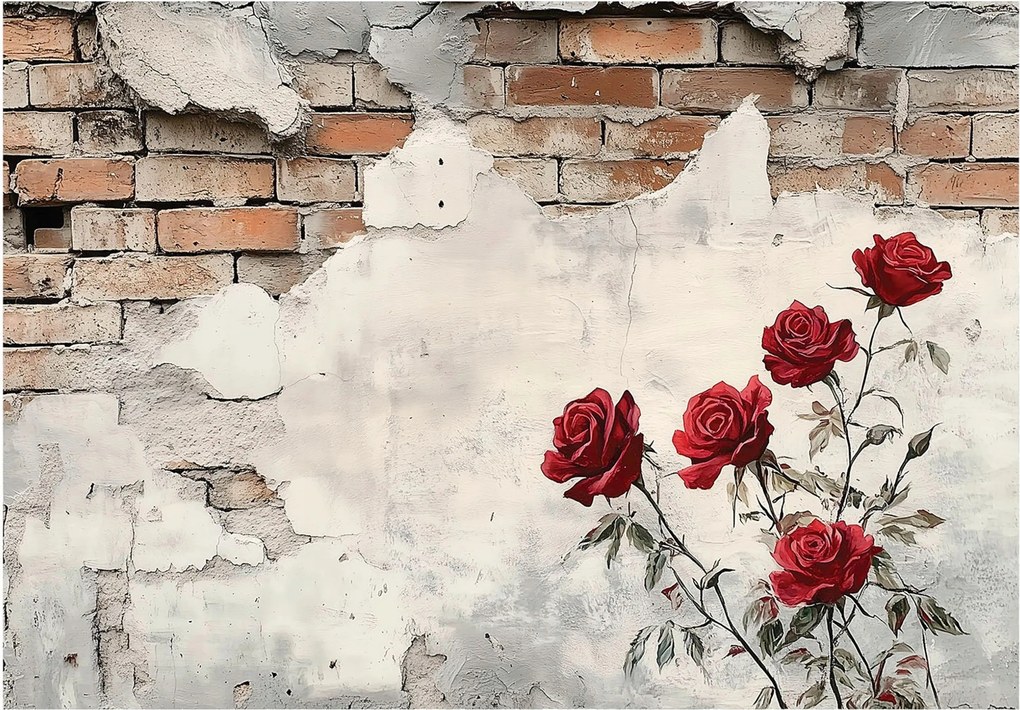 Fotótapéta Levelek a flizelinen virág Virágok fotótapéta falra Ragasztó