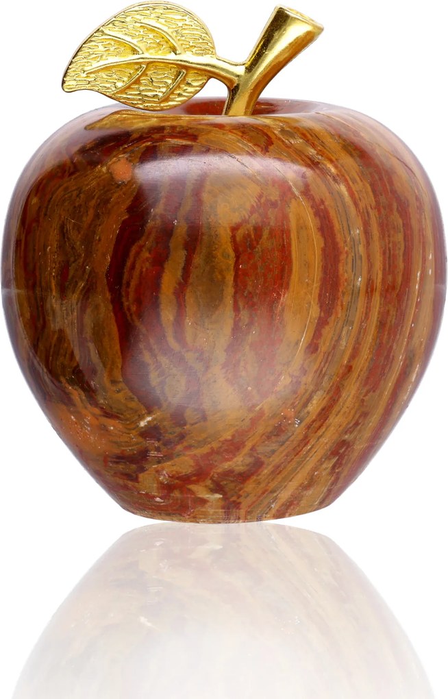 Alma díszfigura Ónix Kő természetes elegáns dekoráció barna 5cm