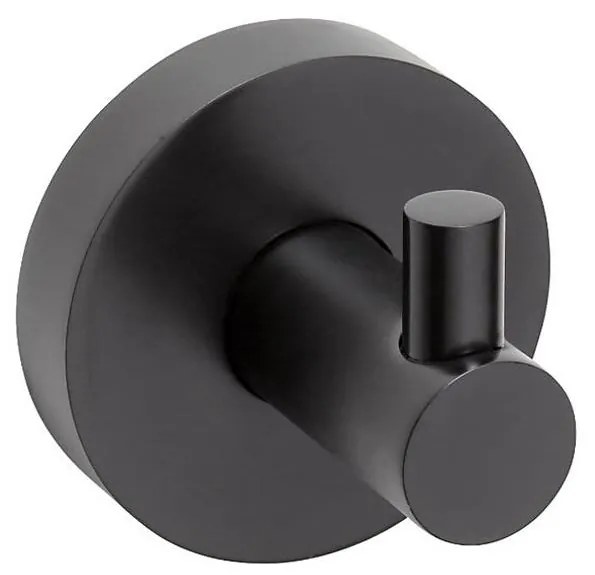 Sapho - Fali kampó X-ROUND 5x5,5 cm matt fekete