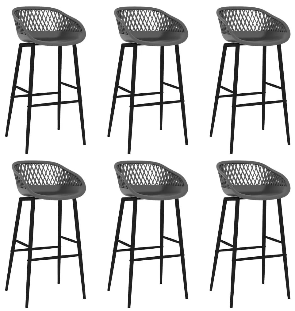 7 részes fekete és szürke bárszett