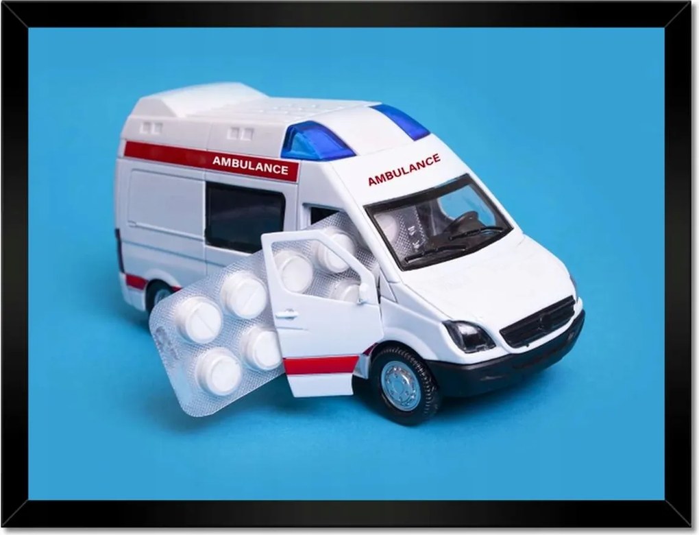 Poszterek keretben 40x30 Mentőautó