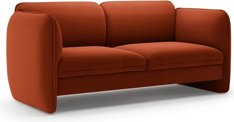 Téglavörös bársony kanapé 168 cm Georgia – Micadoni