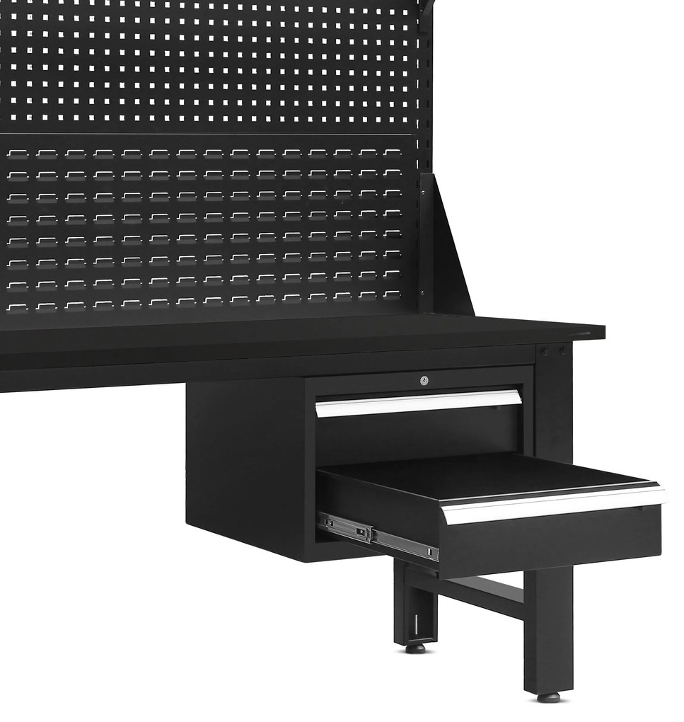 Munkapad LOGAN, 500 x 1700 x 750 mm, All Black: fekete