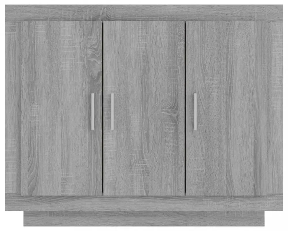 szürke sonoma szerelt fa tálalószekrény 92x35x75 cm