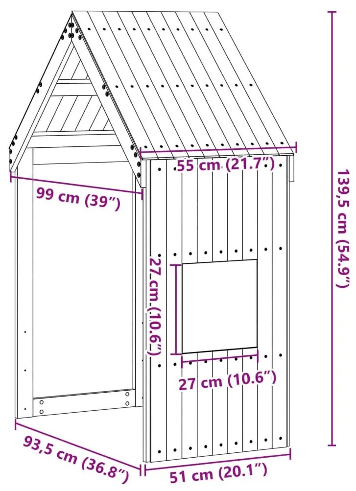viaszbarna tömör fenyőfa gyerekágytető 55 x 99 x 139,5 cm