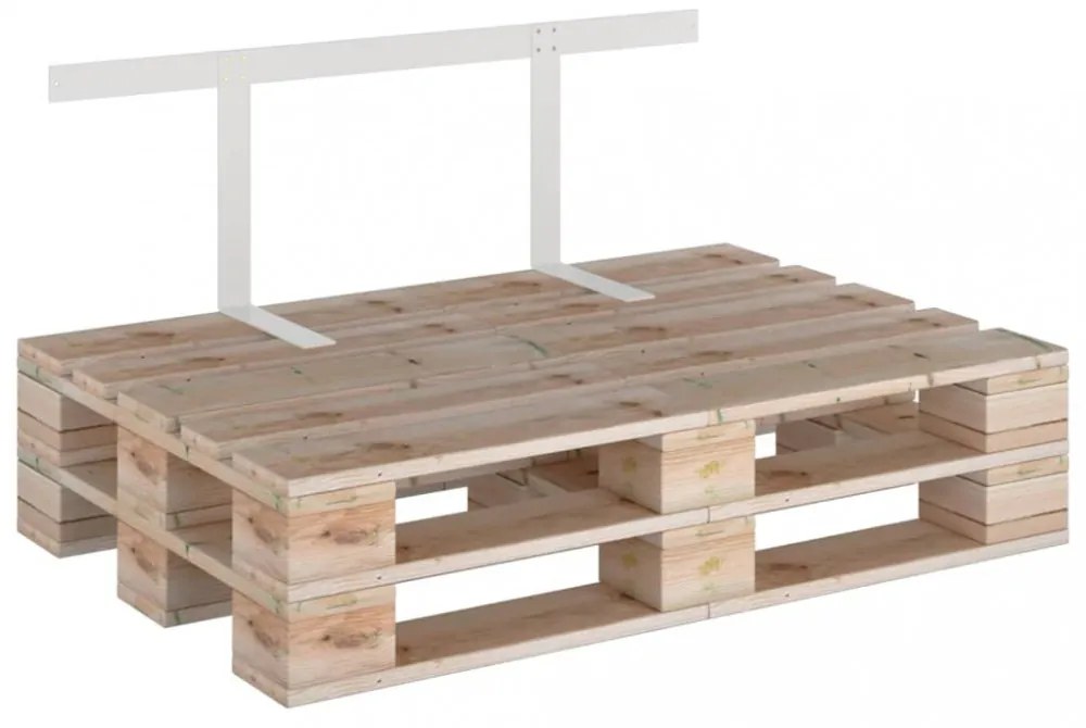 fehér vas raklapkanapé-háttámla 110 cm