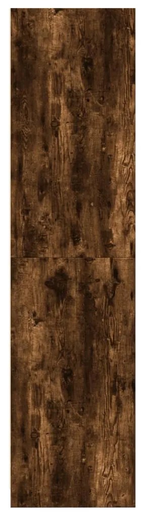 füstös tölgy színű szerelt fa ruhásszekrény 100 x 50 x 200 cm