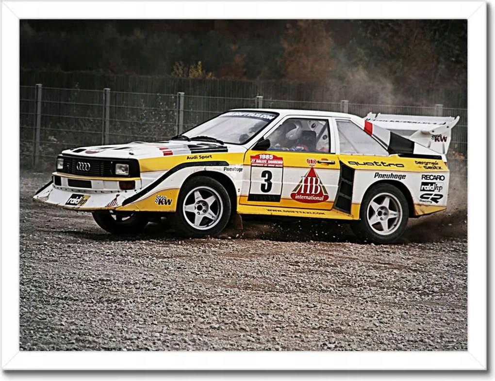 Poszterek keretben 40x30 Audi Quattro Drift oldalfal